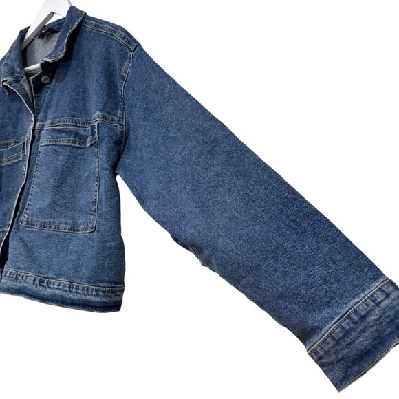 Stitch Star Blue Denim Jean Cropped Jacket Womens Size XL NWT - Picture 4 of 14